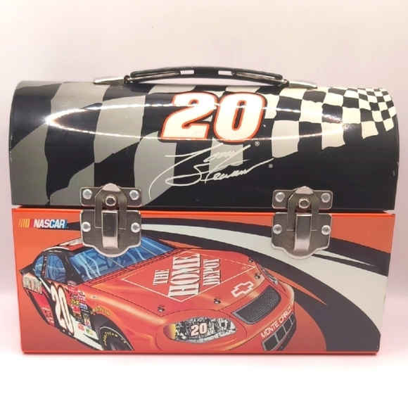 Vintage Tony Stewart 2003 NASCAR Home Depot Metal Lunch Box Racing Collectible - Picture 1 of 11